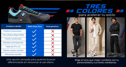 TENIS ORTOPEDICO BMW MOTORSPORT - NUEVO LANZAMIENTO - CON 80% DE DESCUENTO