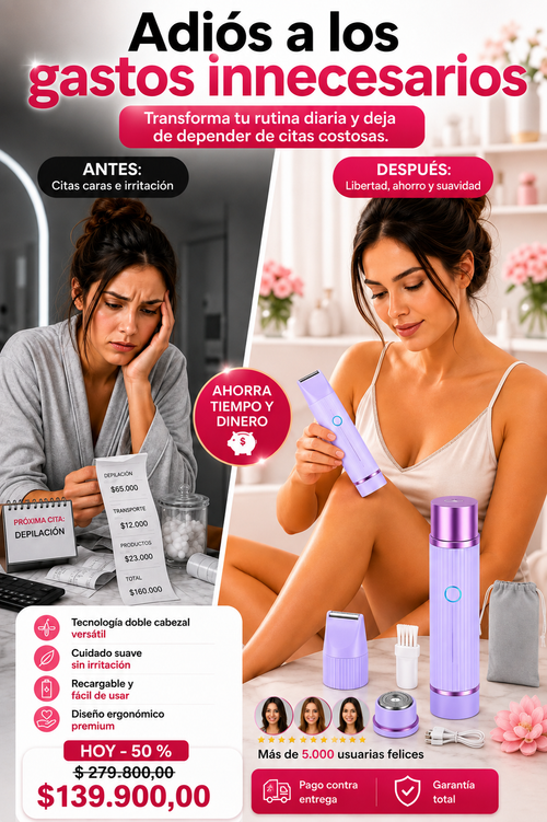 DEPILADORA 2 EN 1 PRO MAX UNISEX -🏆Producto innovador del 2026🏆- CON 50% DE DESCUENTO